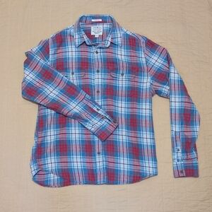 Lucky Brand Long Sleeve Plaid Flannel Button Front Shirt